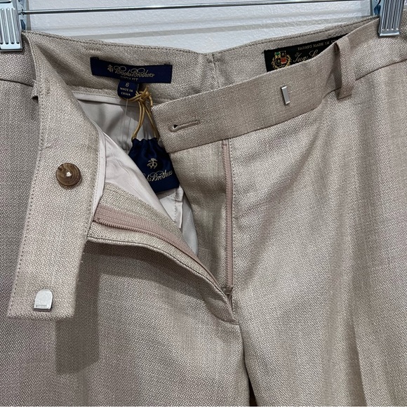 Brooks Brothers NWT Women’s Lucia Fit Wool, Linen, and Silk Beige Dress Pants, 6 - Picture 2 of 16